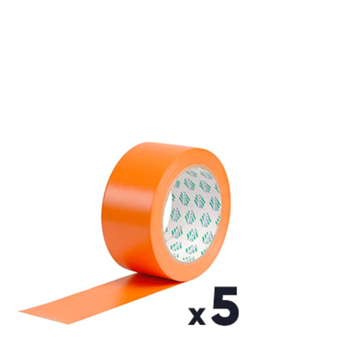 Adhésif PVC plastifié orange - 75 mm - 33 m - Antalis - Vendu par 5-1