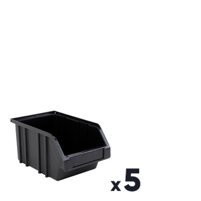 Lot de 5 bacs de rangement eco concept - 3 Litres