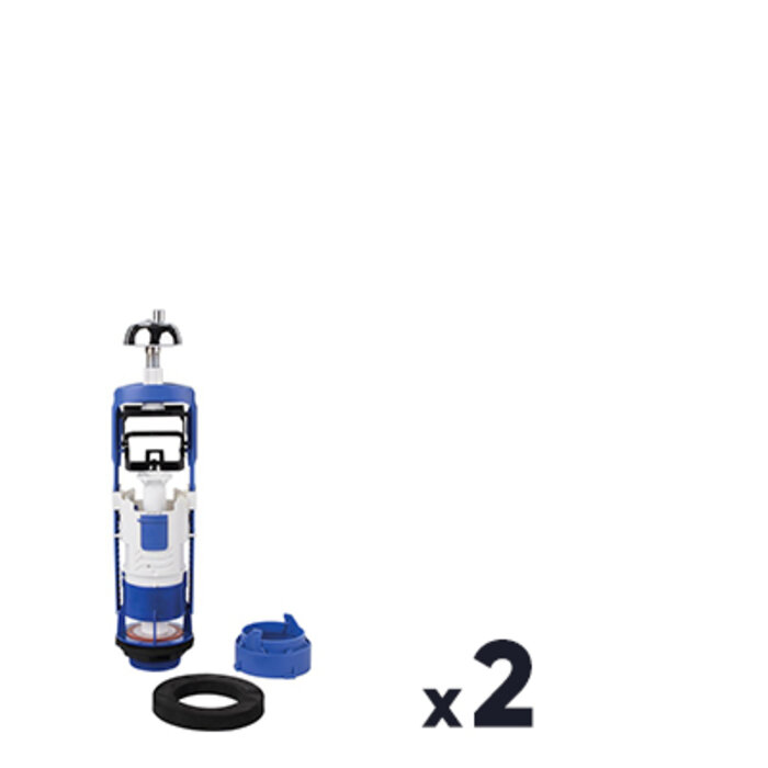 Lot de 2 soupapes rénovation de mécanisme WC - Clip'Easy - SIDER - Double débit-1