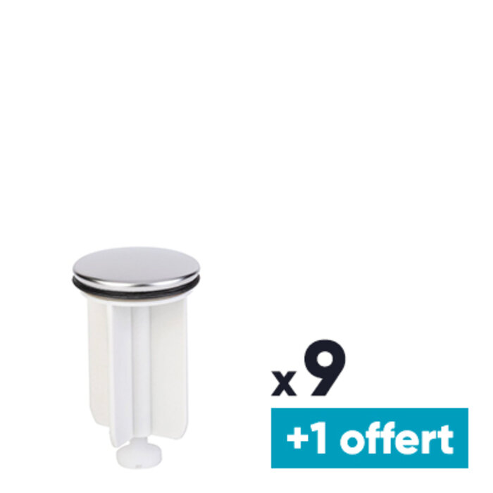 Lot de 9 + 1 offert clapets de vidage pour lavabo - Tige Ø 35,5 mm - 67 à 95 mm-1