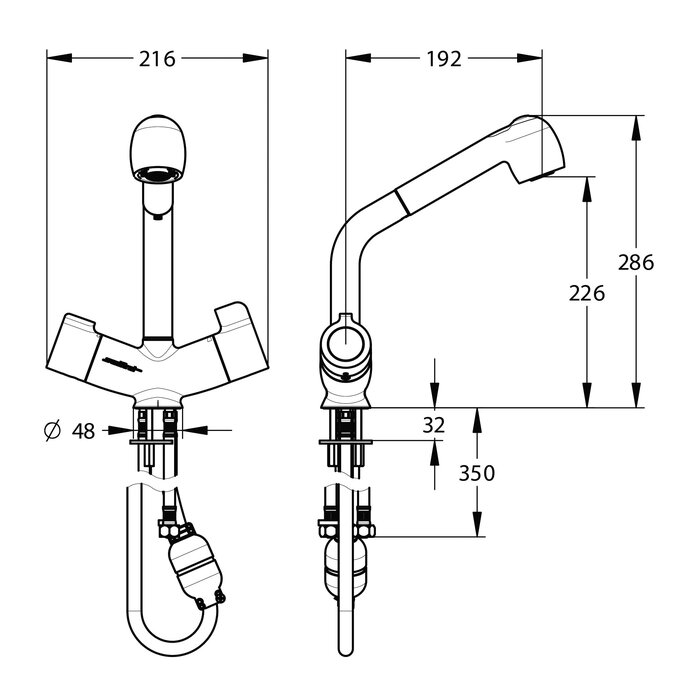 Mitigeur thermostatique - SANIFIRST - Bec orientable -1
