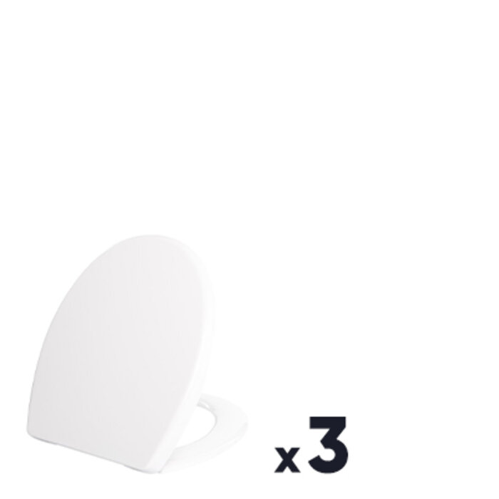 Lot de 3 abattants WC - Flap - ODYSSEA - 43 x 37,6 cm-1