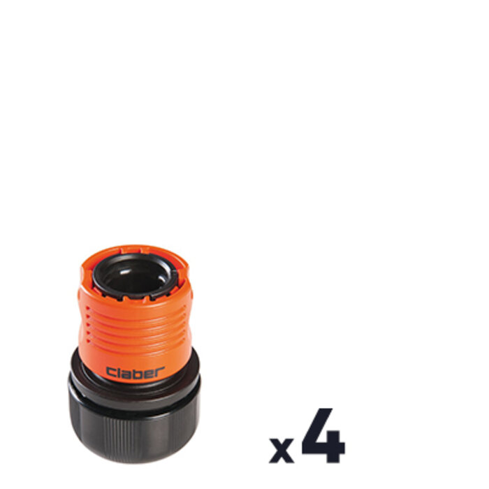 Lot de 4 raccords automatique - Tuyau Ø 19 mm - Claber-1