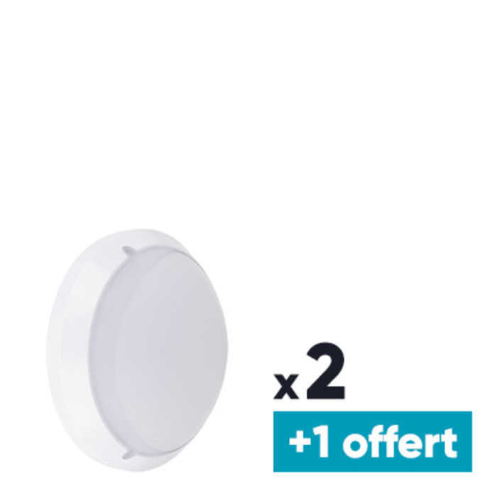 Lot de 2 Hublot LED Anti-vandalisme + 1 OFFERT - Shelter - Dhome - Avec détecteur-1