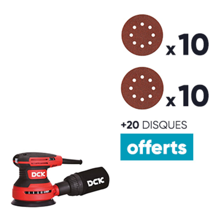Ponceuse excentrique filaire -DCK + 20 disques OFFERTS-1