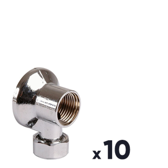 Lot de 10 appliques de machine à laver - Laiton chromé-1