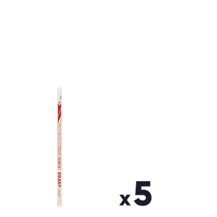 Lot de 5 lames de scie à métaux - VIRAX - 10 dents - Acier spécial HSS-1