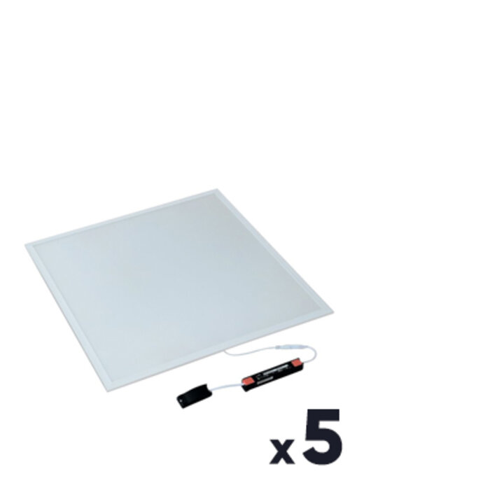 Lot de 5 plafonniers LED backlit - Solar B - 30 W - 3600 lm - 4000 K - UGR<22-1