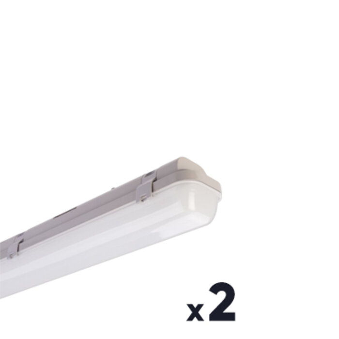 Lot de 2 réglettes LED - 650 mm - 12 W - 1250 lm - IP65-1