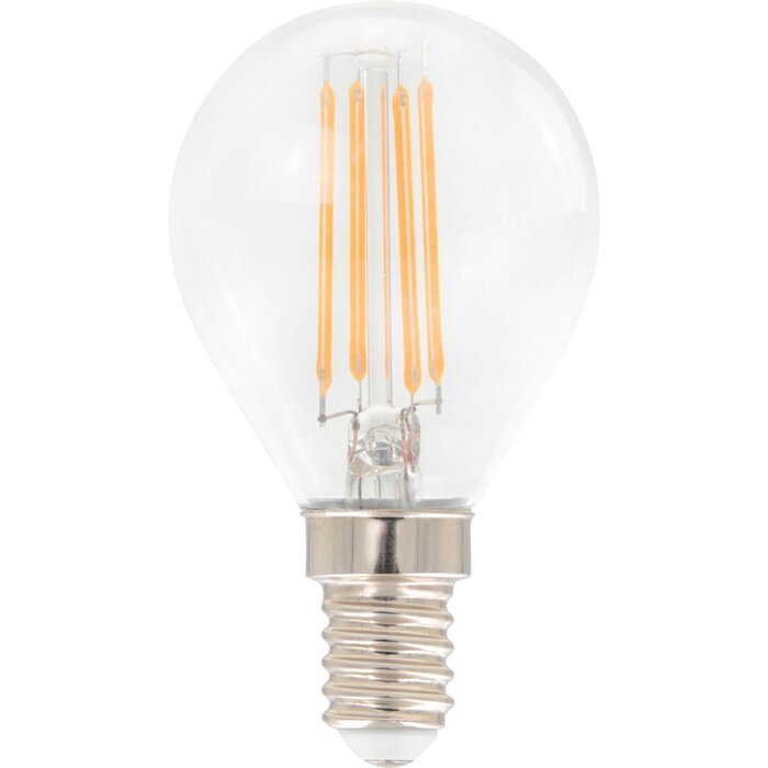 Ampoule LED sphérique à filament - DHOME - E14 - 2,2 W - 470 lm - 2700 K - Claire - Classe A-1