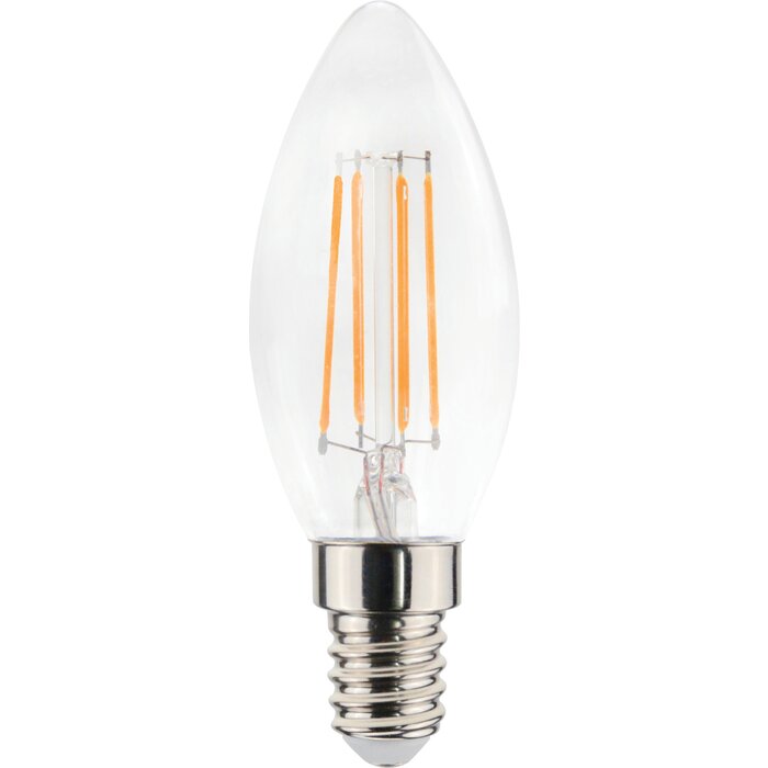 Ampoule LED flamme à filament - DHOME - E14 - 2,2 W - 470 lm - 2700 K - Claire - Classe A-1