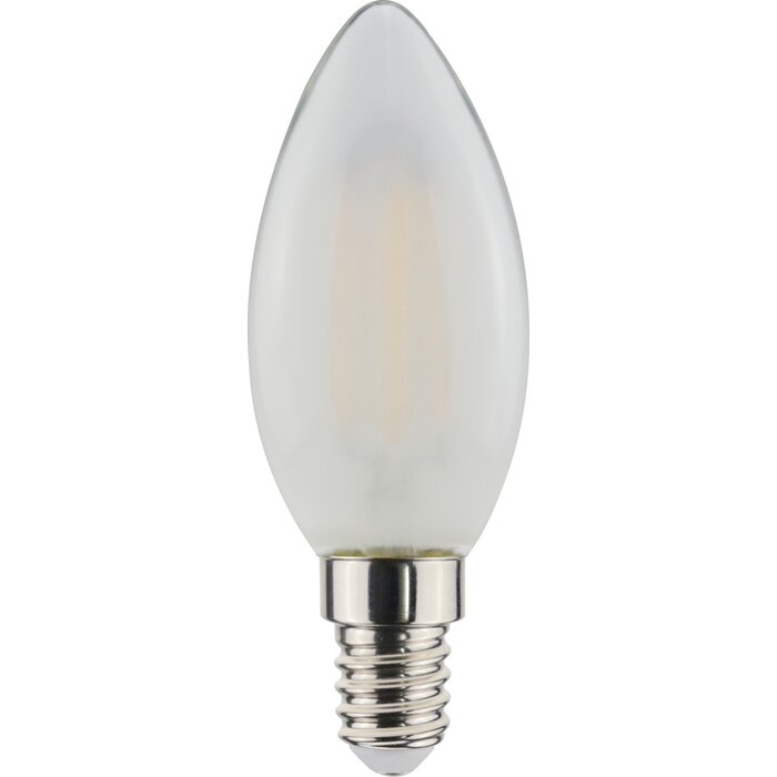 Ampoule LED flamme à filament - DHOME - E14 - 2,2 W - 470 lm - 2700 K - Dépolie - Classe A-1