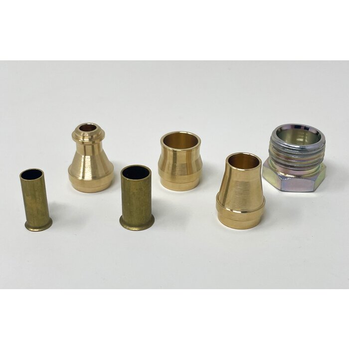 Kit bagues et raccords laiton – AFRISO – Compatible filtres fioul Eurojauge – 6 pièces