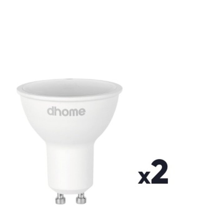 Lot de 2 boîtes de 10 ampoules LED spot - DHOME - GU10 - 5 W - 450lm - 4000 K - 100°° - Vendu par 10-1