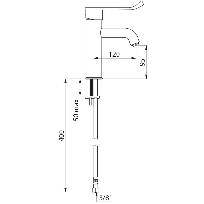 Mitigeur de lavabo - DELABIE - Sans contact manuel - H95 x L 120 mm-1