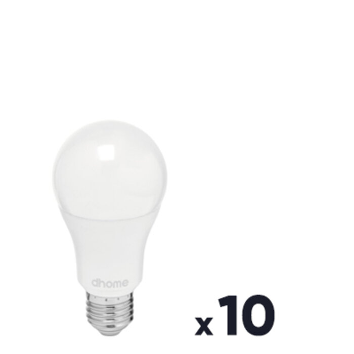 Lot de 10 ampoules LED standard - Dhome - E27 - 13 W - 1521 lm - 4000 K-1