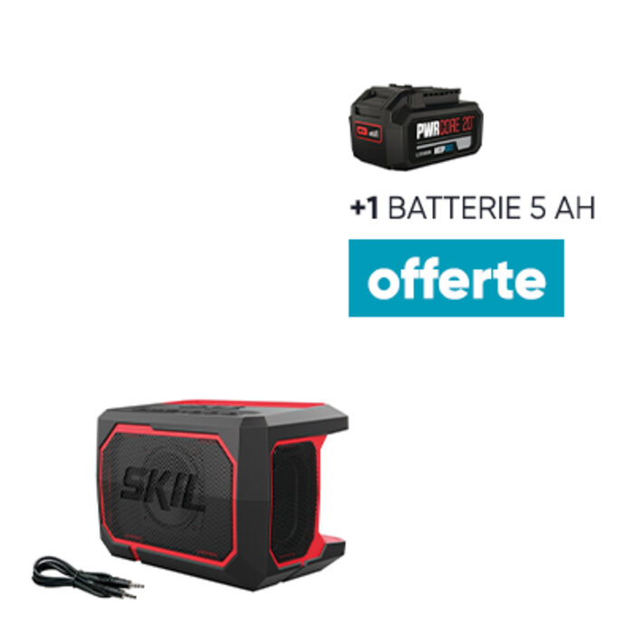 Enceinte Bluetooth sans fil – SKIL – 20V Max – Portée 30 m + 1 batterie 5Ah OFFERTE-1