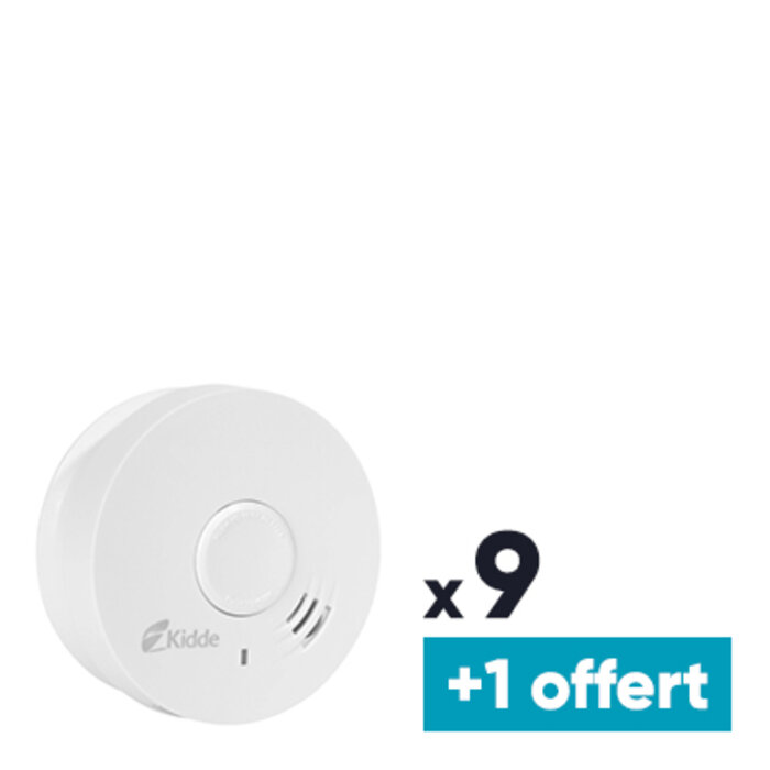 Détecteur de fumée - KIDDE - DAAF 10Y29 - Autonomie 10 ans - Lot de 9 + 1 OFFERT-1