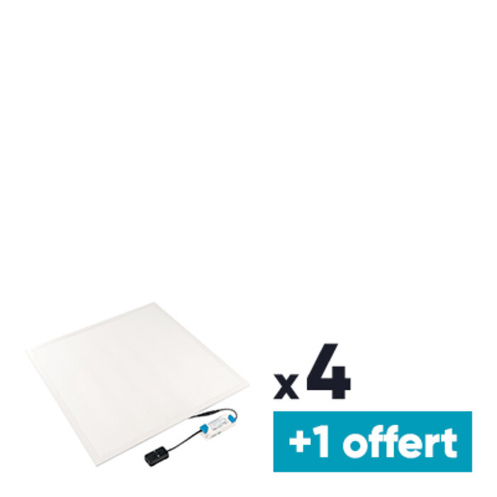 Plafonnier LED backlit - DHOME - Solar B - 30 W - 3600 lm - 4000 K - Lot de 4 + 1 OFFERT-1