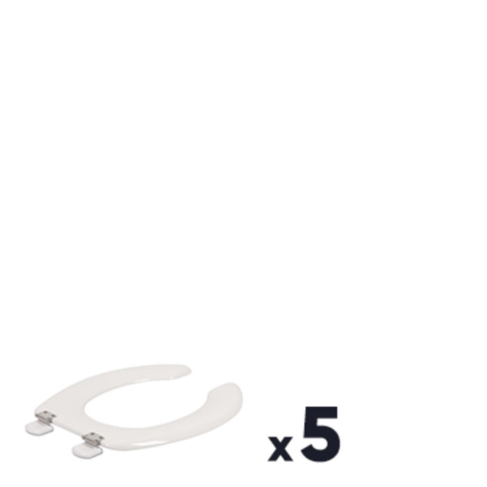 Abattant WC - OLFA - Tradition - PMR - L. 45 x l. 38 cm - Lot de 5-1