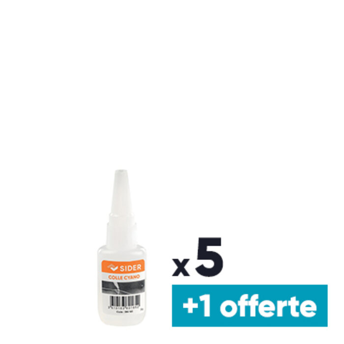 Colle cyano - SIDER - 20 g - Lot de 5 + 1 OFFERT-1