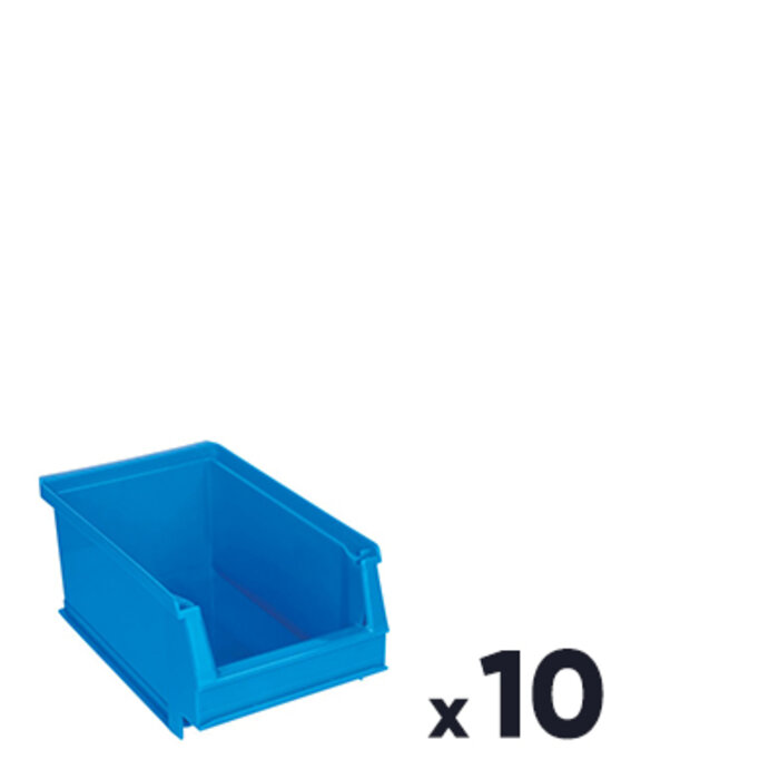 Bac de rangement - TOOD - A bec - Bleu - 0,7 L - Lot de 10-1