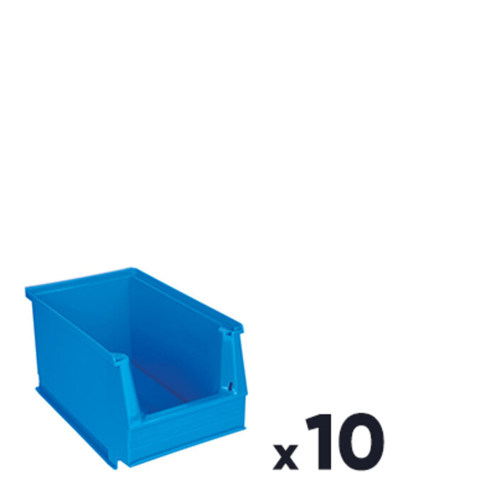 Bac de rangement - TOOD - A bec - Bleu - 2,8 L - Lot de 10-1