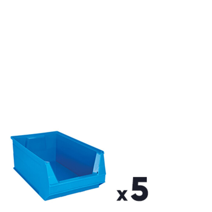 Bac de rangement - TOOD - A bec - Bleu - 23,1 L - Lot de 5-1