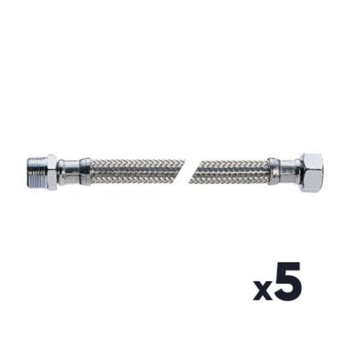 Flexible de raccordement - TUCAI - 50 cm - M 3/8" - F 3/8" - Vendu par 5-1