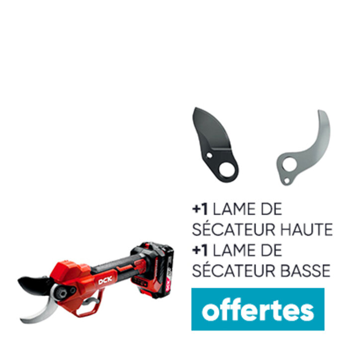 Sécateur électrique Brushless – DCK – 20 V – + 1 lame + 1 contre-lame OFFERTES-1
