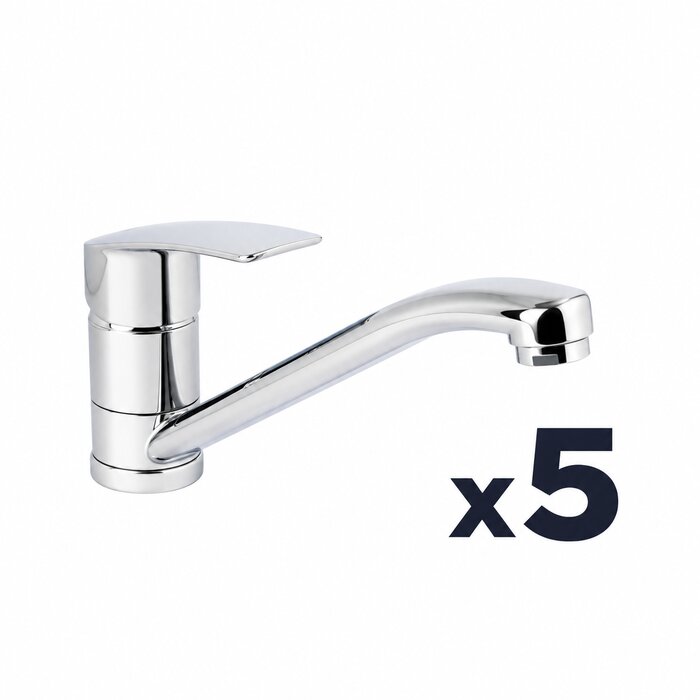 Lot de 5 Mitigeurs évier - SIDER - Prima - Bec orientable