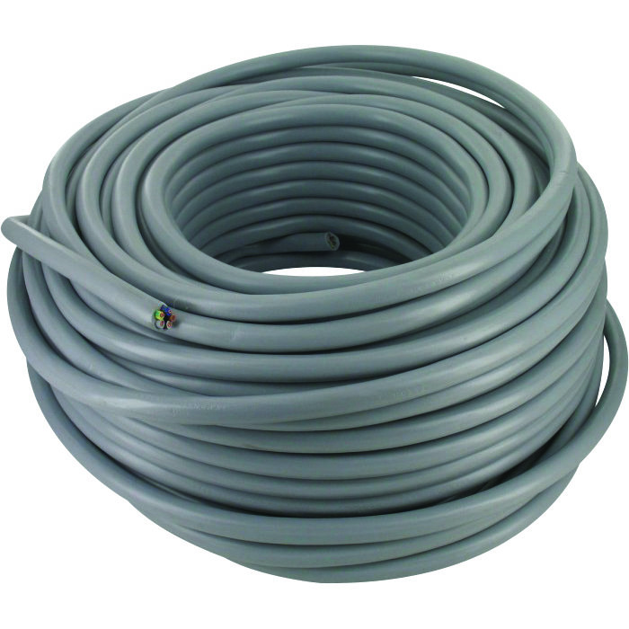 Câble souple domestique H05 VV-F Electraline - 2 x 1,5 mm² - Couronne de 50 m - Gris-1