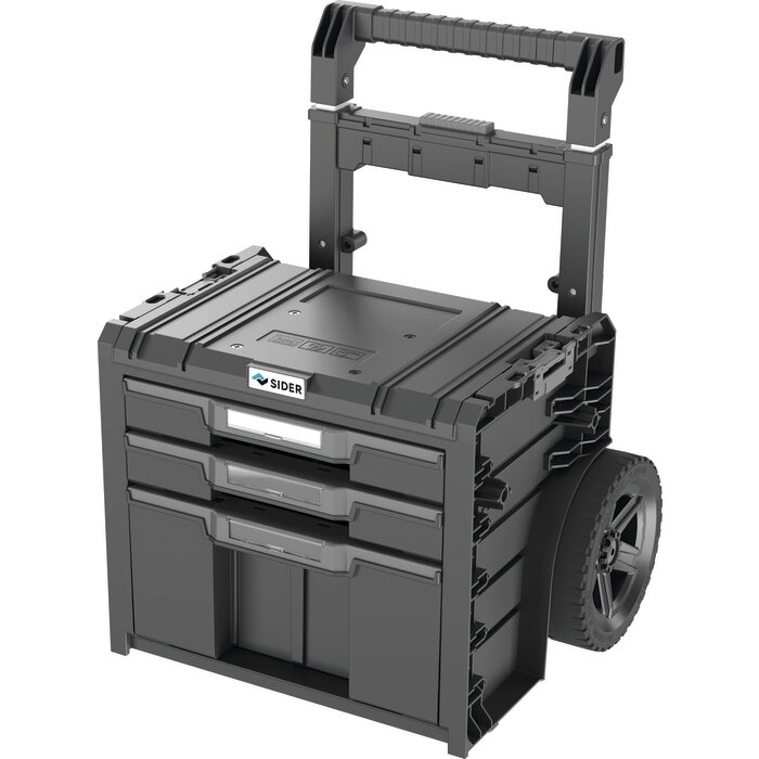 Coffret empilable sur roues - SIDER - Cassius - 3 Tiroirs - 490x440x660mm-1