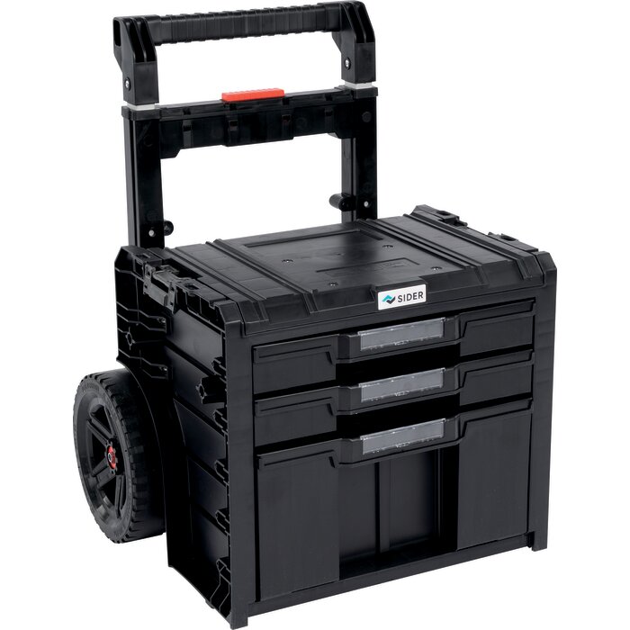 Coffret empilable sur roues - SIDER - Cassius - 3 Tiroirs - 490x440x660mm-3
