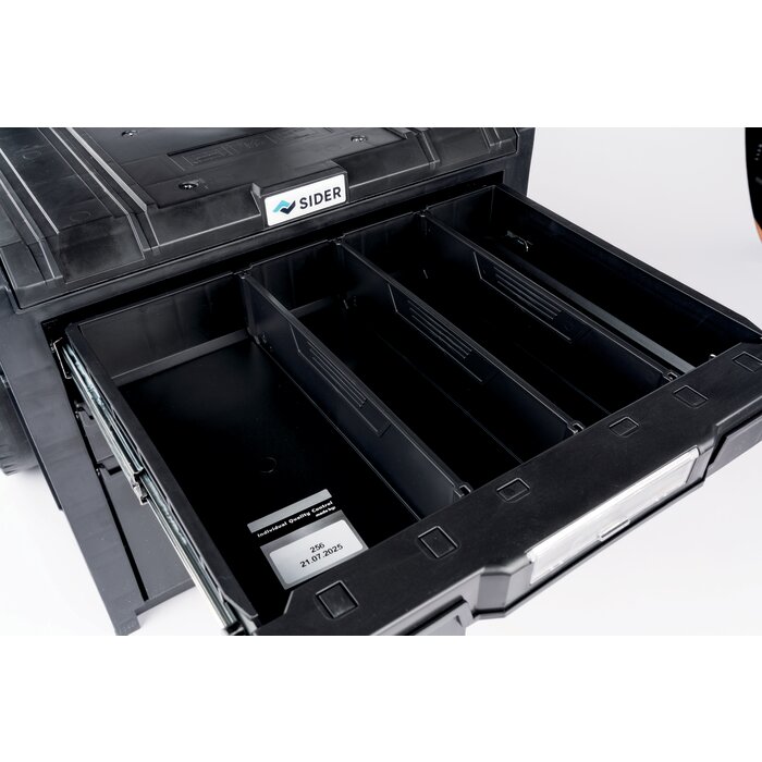 Coffret empilable sur roues - SIDER - Cassius - 3 Tiroirs - 490x440x660mm-5