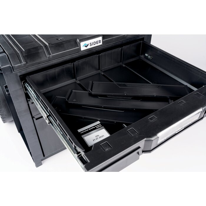 Coffret empilable sur roues - SIDER - Cassius - 3 Tiroirs - 490x440x660mm-6