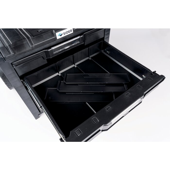 Coffret empilable sur roues - SIDER - Cassius - 3 Tiroirs - 490x440x660mm-8