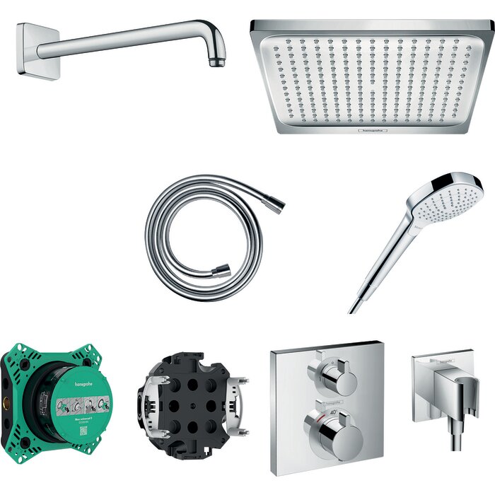Ensemble de douche - Crometta E - HANSGROHE - Encastrée thermostatique - Débit 9 l/min-1