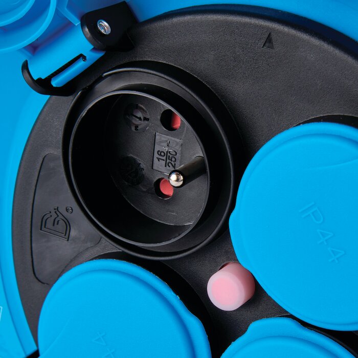 Enrouleur professionnel - Dhome - 4 prises 2P+T avec clapet - Câble H07 RN-F 3G1,5 mm²-5