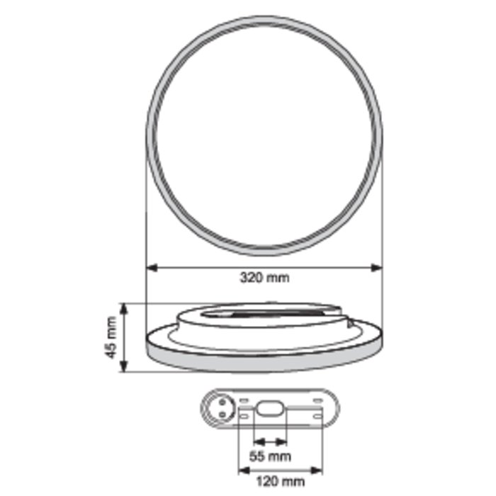 Plafonnier LED - Panello - Dhome - 24 W - 1900 lm - Blanc-1