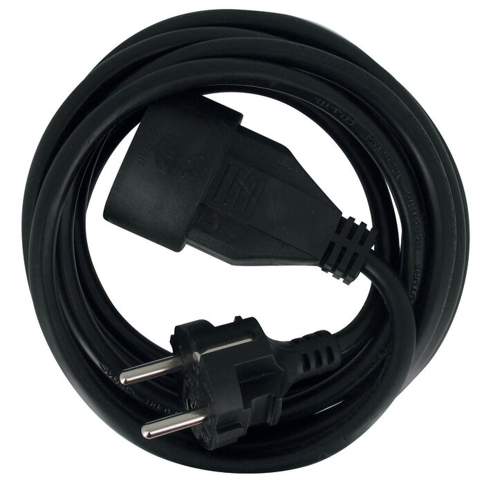 Rallonge électrique - Ménager - Dhome - H05 VV-F - 3G1,5 mm² - 2P+T - 16 A - L. 3 m - Noir - Brochable-2