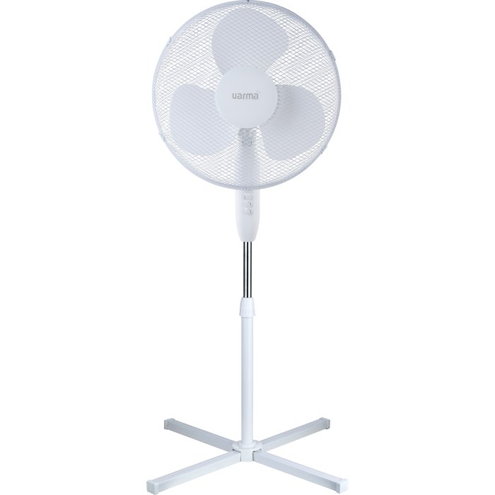 Ventilateur sur pied - Varma - Ø 40 cm - H. max 120 cm - 40 W - 3 vitesses - Blanc-1