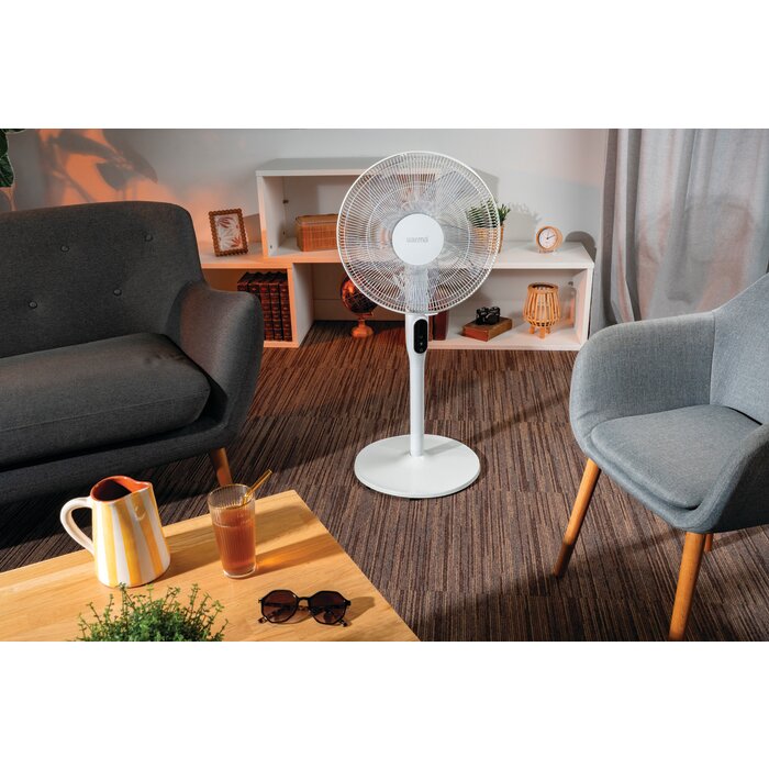 Ventilateur sur pied silencieux - Silenzio - VARMA - Ø 40 cm - H. max 130 cm - 35 W - 12 vitesses - Blanc-19