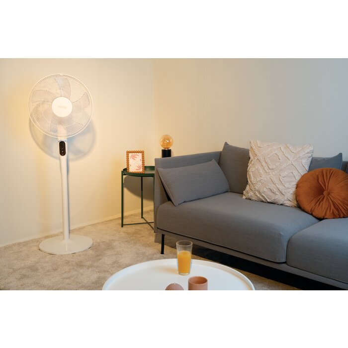 Ventilateur sur pied silencieux - Silenzio - VARMA - Ø 40 cm - H. max 130 cm - 35 W - 12 vitesses - Blanc-21