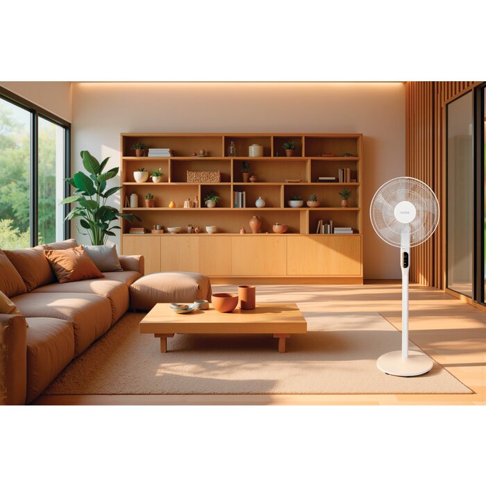 Ventilateur sur pied silencieux - Silenzio - VARMA - Ø 40 cm - H. max 130 cm - 35 W - 12 vitesses - Blanc-22