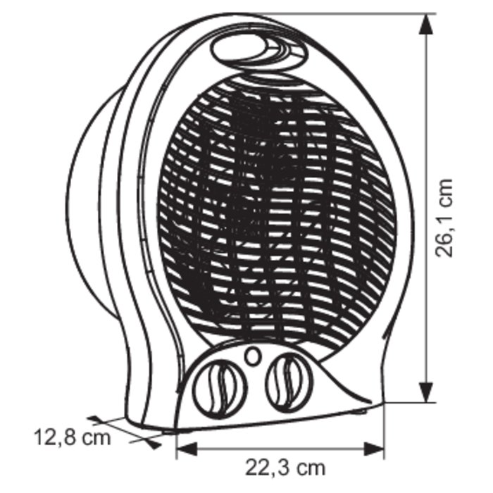 Radiateur soufflant mobile - Døna - Varma - 2000 W - Avec ventilation froide-1