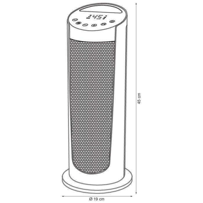 Radiateur soufflant mobile - VARMA - Herøy - 2000 W - Céramique - Avec mode Eco-1