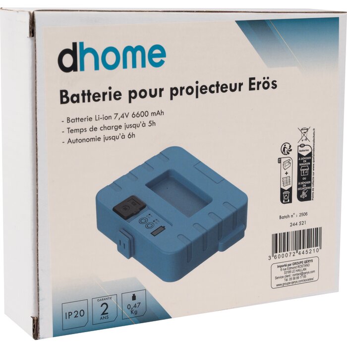 Batterie Li-ion pour projecteur LED Erös - 7.4 V - 6600 mAh-5