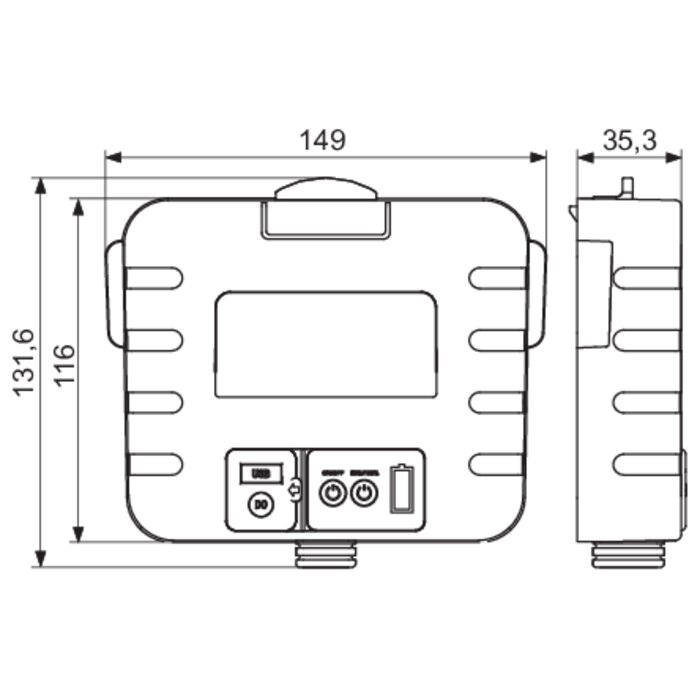 Batterie Li-ion pour projecteur LED Erös - 7.4 V - 6600 mAh-1