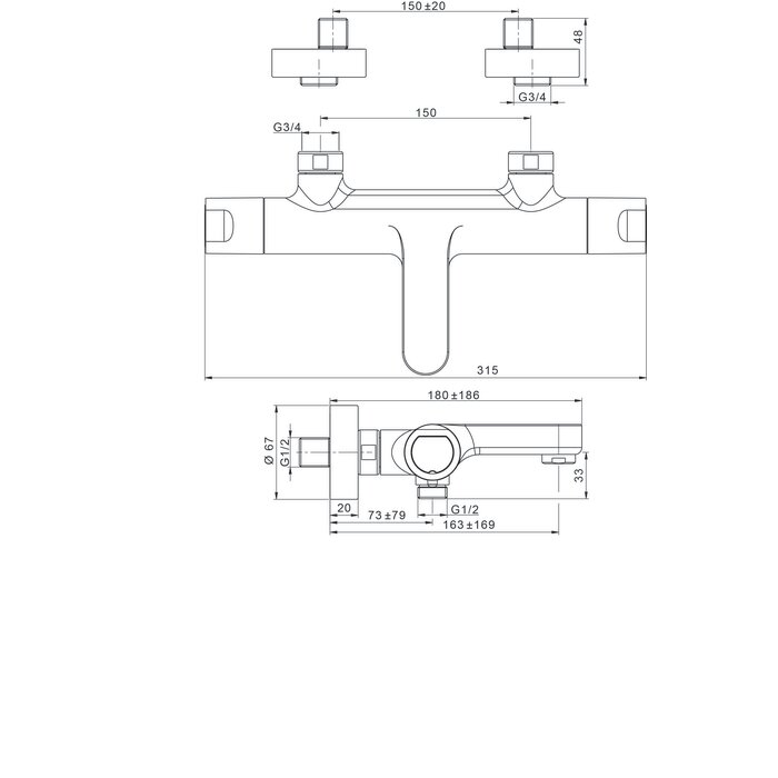 Mitigeur thermostatique  - Thermo-Festival - SIDER - Bain-douche-1